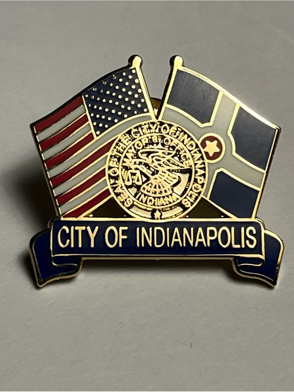CITY OF INDIANAPOLIS USA flag Indiana Capital Lapel Pin hat pin tie tack